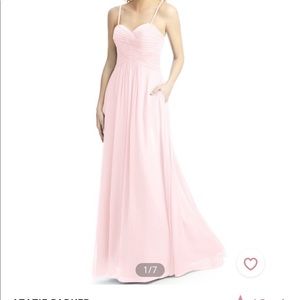 Azazie Parker blushing pink bridesmaid dress